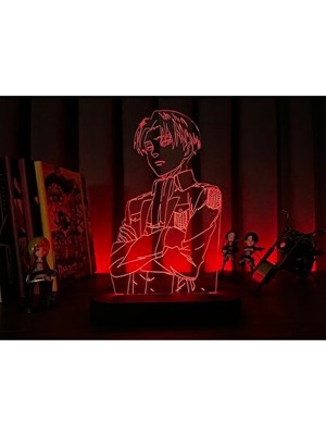 Orvessa Anime Temalı Levi Ackerman Masa Lambası Masa ve Gece Lambası