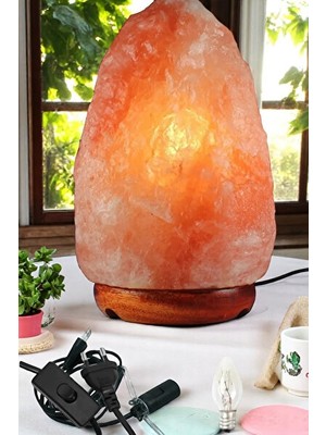 Orvessa Rustik Himalaya Tuz Lambası - 2-3 kg Masa ve Gece Lambası