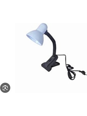 Orvessa Mandallı Çalışma ve Okuma Lambası Beyaz, Enerji Tasarruflu LED Ampul ile