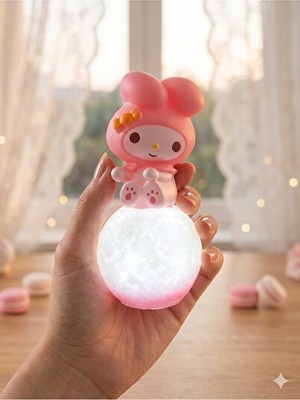 Orvessa Mini Hello Kitty Temalı Yumuşak Gece Lambası - Çocuklar Için Güvenli Masa ve Gece Lambası