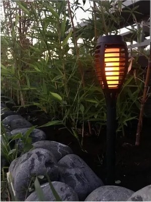 Aesco Solar Alev Efektli Bahçe Lambası