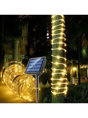 Aesco 10M 100 LED Solar LED Işık Gün Işığı Şeffaf Kablolu