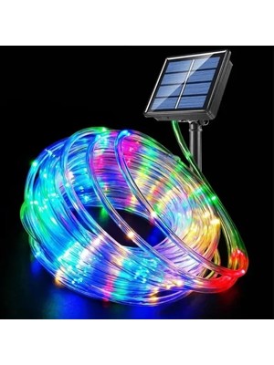 Aesco 10 Metre 100 LED Solar Rgb Işık Şeffaf Kablolu