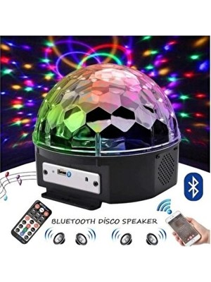 Teknotrust Orvessa Sese Duyarlı Renkli Disko Topu ve Bluetooth Hoparlör, Partiye Enerji Katın