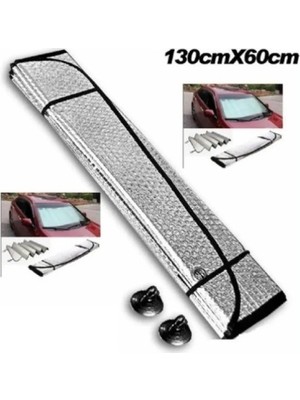 Aesco Araba Ön Cam Güneşliği 130*60 cm Parlak