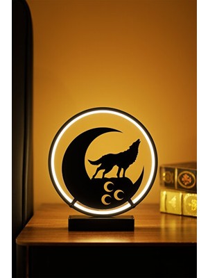 PremiumPort Orvessa Türk Motifli Metal LED Masa Lambası - Dekoratif ve Işıklı Tasarım Masa ve Gece Lambası