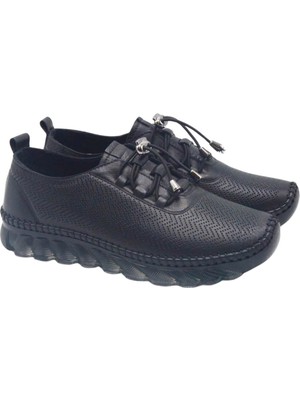 Venüs Deri Kadın Sneakers Ayakkabı Siyah 25401003Y