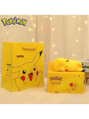 Orvessa Sevimli Pikachu Gece Lambası Çocuklar Için Yatak Odası Dekoru Masa ve Gece Lambası