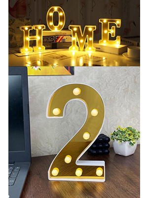 Orvessa 3D Rakamlı LED Işıklı Dekorasyon, Doğum Günü ve Organizasyonlar Için Masa ve Gece Lambası