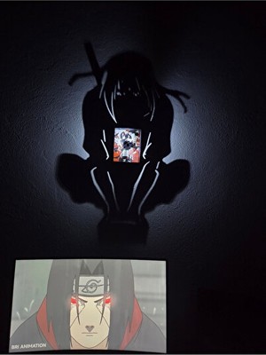 Orvessa Naruto Itachi Gölge Lambası, Anime Severler Için Dekoratif Işık Masa ve Gece Lambası