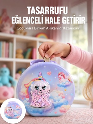 Aesco Eğitici Şifreli Çocuk Para Kasası Dayanıklı Metal