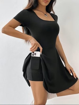 Aisha Elbise Düz