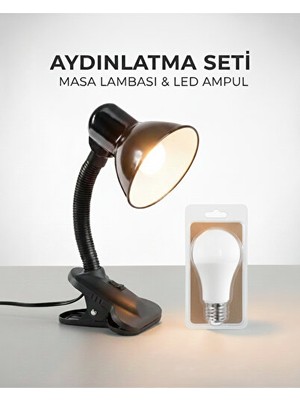 Solvéra Yüksek Kaliteli Masa Lambası ve Ampul Seti ile Etkili Aydınlatma Masa ve Gece Lambası