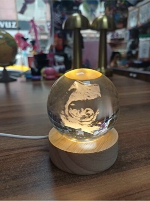 Orvessa USB Bağlantılı Ultrason Bebek Hatırası LED Küre Lamba Masa ve Gece Lambası