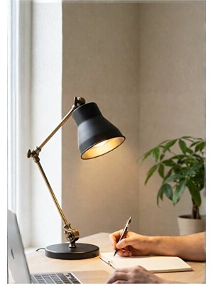 Solvéra Retro Eskitme Tasarımlı Nova Çalışma Masa Lambası Masa ve Gece Lambası