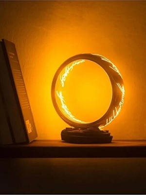 Orvessa 3D Yüzük Tasarımlı Lambalı - Sıradışı Dekoratif Masa Aydınlatması Masa ve Gece Lambası