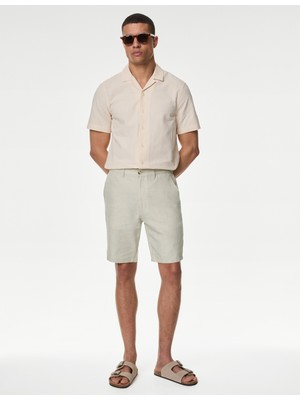 Marks & Spencer Regular Fit Keten Chino Şort