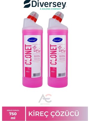  Diversey Taskı Clonet Extra - Banyo Temizleyici ve Kireç Çözücü 750ML 2 Li