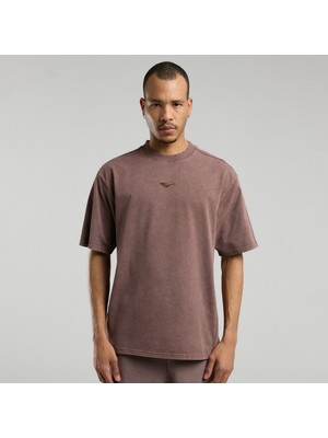 Everlast Bronx 1910 Oversize Yıkamalı Erkek Kahverengi T-Shirt