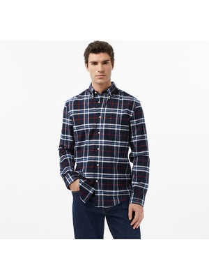 Tommy Hilfiger Brushed Oxford Erkek Mavi Gömlek