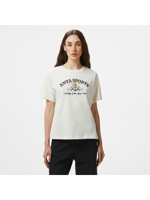 Anta Sports Club Kadın Beyaz T-Shirt