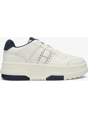 Tommy Hilfiger Tommy Jeans The Brooklyn Flatform Kadın Beyaz Sneaker
