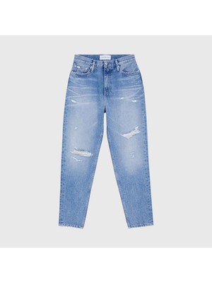 Calvin Klein Kadın Mavi Pantolon