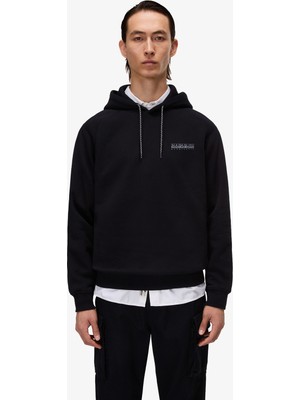 Napapijri B-Back Graphic Erkek Siyah Sweatshirt