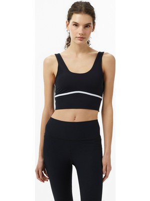 Under Armour Meridian Piped Crop Kadın Siyah Koşu Atlet