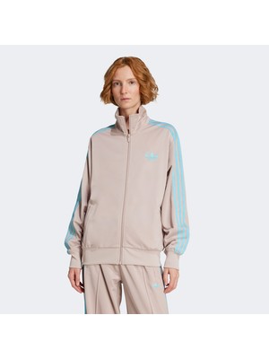 Adidas Adicolor Classic Firebird Loose Kadın Fermuarlı Krem Hırka