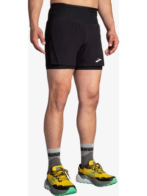 Brooks High Point 5 2-In-1 2.0 Erkek Siyah Şort