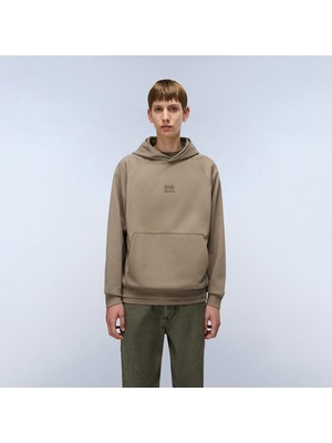 Napapijri B-Elevated Logo Erkek Kahverengi Sweatshirt