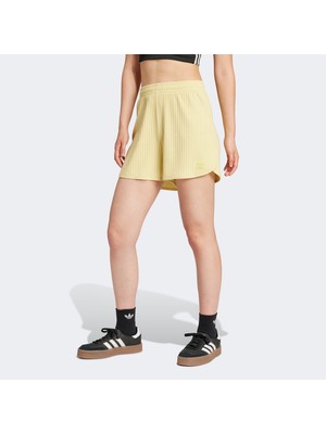 Adidas Essentials Wide Rib Sprinter Kadın Sarı Şort