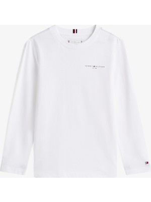 Tommy Hilfiger Mini Corp Çocuk Uzun Kollu Beyaz T-Shirt