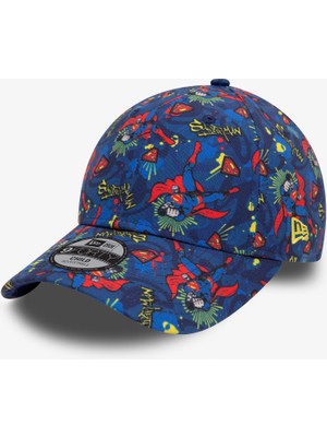 New Era Dc Superman All Over Print 9forty Çocuk Mavi Şapka