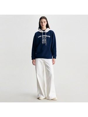 Ucla Shannon Kadın Mavi Hoodie Sweatshirt