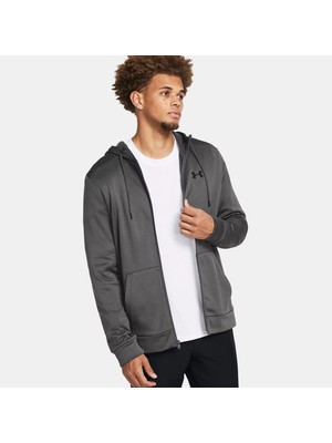Under Armour Fleece Full Zip Erkek Gri Sweatshirt