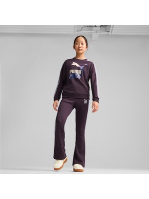 Puma T7 Crew Tr Çocuk Mor Sweatshirt