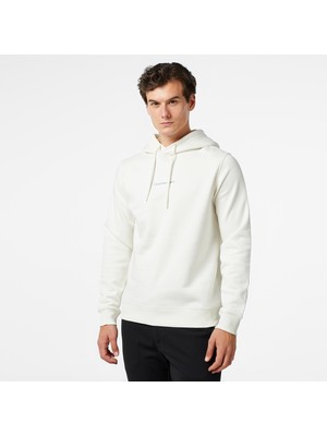 Calvin Klein Jeans Monologo Erkek Beyaz Hoodie