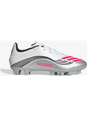 Adidas F50 Messi Club Firm-Multi Ground Erkek Beyaz Çim Saha Kramponu