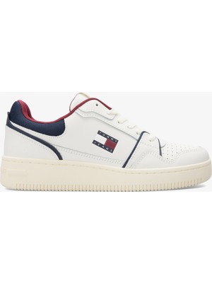 Tommy Hilfiger Fine Cleat Retro Basketball Erkek Beyaz Spor Ayakkabı