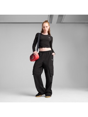 Puma Wardrobe Essentials Relaxed Kadın Siyah Eşofman Altı