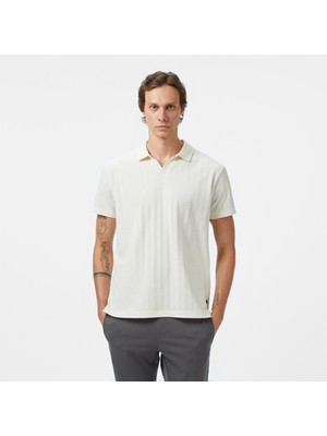 Nautica Erkek Ekru Classic Fit Polo