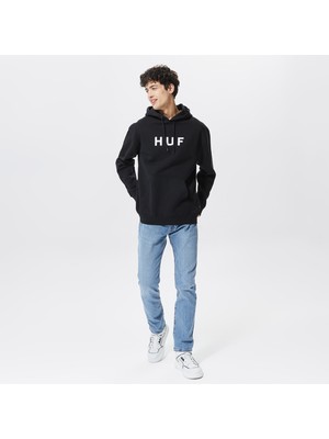 Huf Essentials Erkek Siyah Hoodie