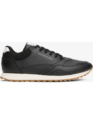 Tommy Hilfiger New Runner Eva Leather Essential Erkek Siyah Sneaker