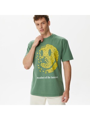 Market Smiley Product Of The Internet Erkek Yeşil T-Shirt