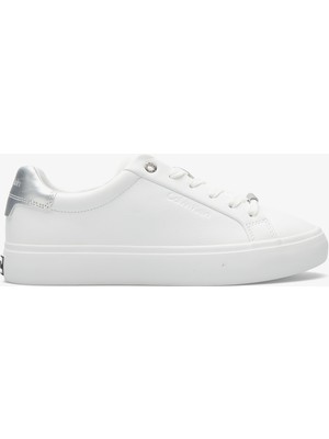 Calvin Klein Lace Up Sneaker Silver Kadın Beyaz Sneaker