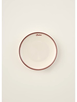 Bella Maison Bonheur Porselen Pasta Tabağı Bordo (21 Cm)