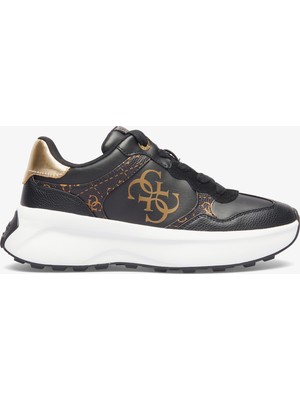 Guess Luckei Logo Kadın Siyah Sneaker