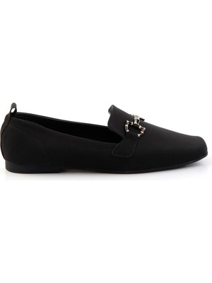 Bambi Siyah  Kadın Loafer Ayakkabı K01327020104